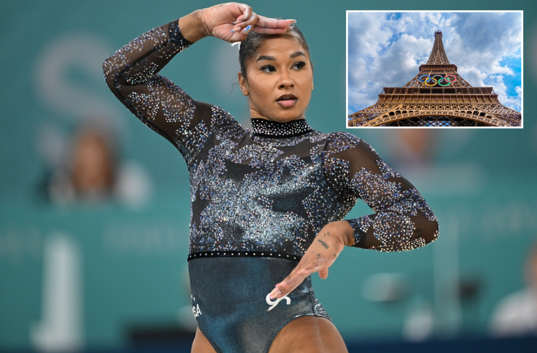 Jordan Chiles of USA competes on the floor exercise (Shutterstock)